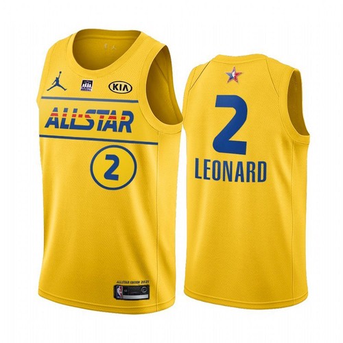 Men's 2021 All-Star Clippers #2 Kawhi Leonard Yellow Western Conference Stitched NBA Jersey Men's 2021 All-Star Clippers #2 Kawhi Leonard Yellow Western Conference Stitched NBA Jersey